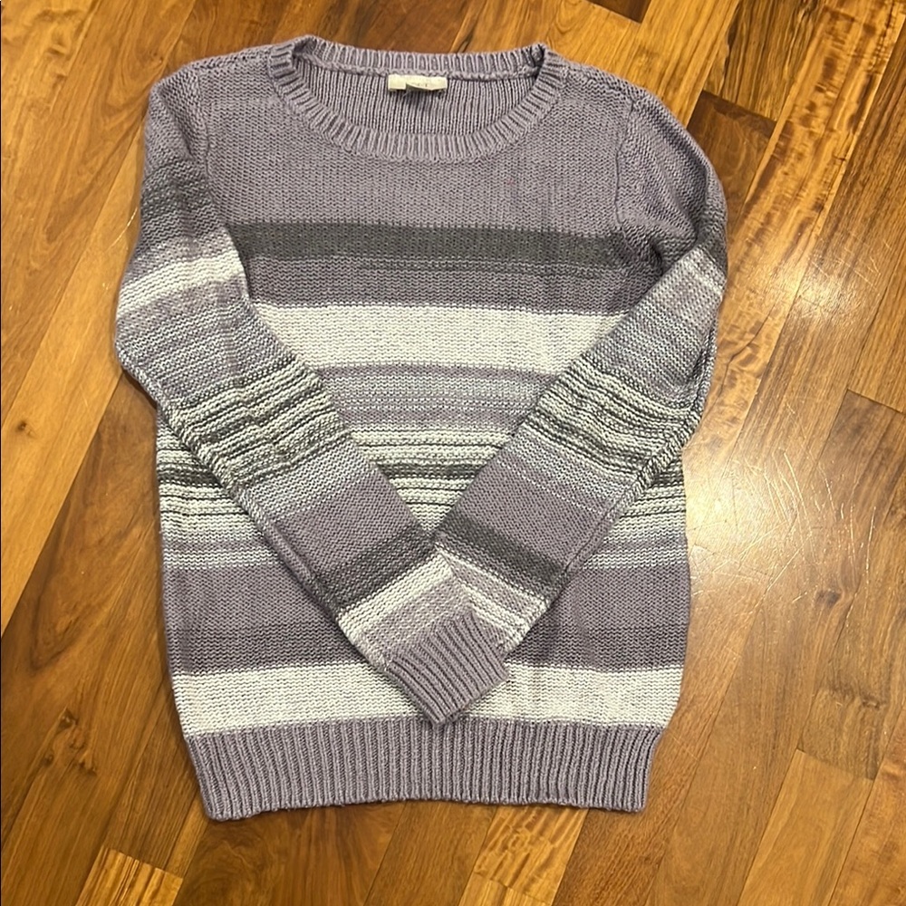 Striped Gray Sweater